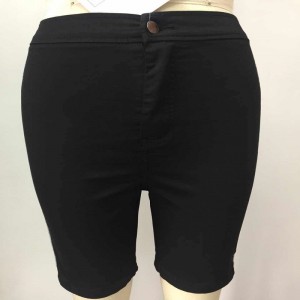 Denim shorts met glitterband voor dames WS325